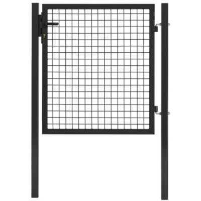 Portillon pour cloture grillagée Garden+ noir l. 105 x H.100 cm