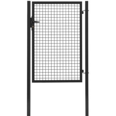 Portillon pour cloture grillagée Garden+ noir l. 105 x H.150 cm