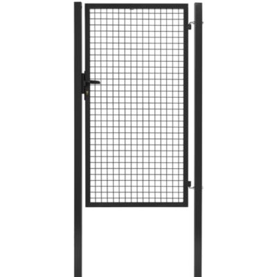 Portillon pour cloture grillagée Garden+ noir l. 105 x H.175 cm