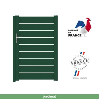 Portillon rioz 100x152 cm Vert mousse 6005 Jardimat