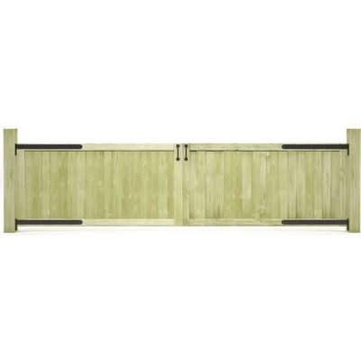 Portillons de jardin - vidaXL - 2 pcs - Bois de pin imprégné - 300x150 cm - Vert