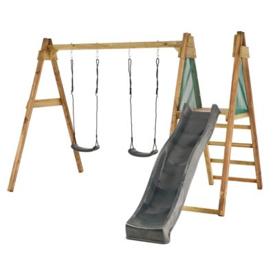 TP Toys Balançoire Bois FSC – Hauteur Réglable 300-350 Cm, Corde Nylon Imputrescible, Résiste Eau/UV, Pour Enfant Dès 3 Ans, Charge 50 Kg, Installation Rapide