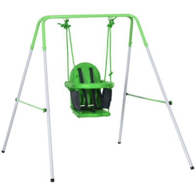 Balançoire Enfant en Bois, KINSPORY Balançoire Extérieure en Bois avec