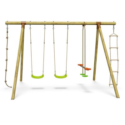 Portique bois 2,30 m Topwood NANI - 6 enfants