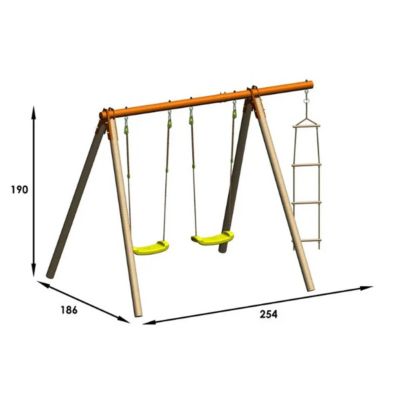 Portique bois poutre métal 1,90 m Techwood Premium PIKI