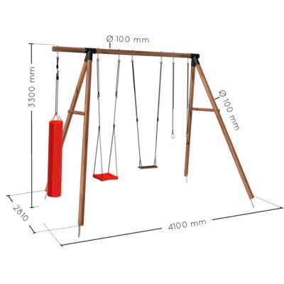 Portique en bois pour ados Galdar Boxe 410 x 330cm