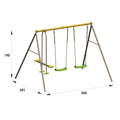 Portique métal 1,90 m Agility BRIOSO - 4 enfants