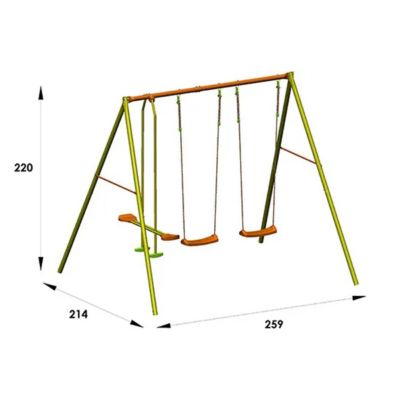 Portique métal 2,20 m Artix ELIROU - 4 enfants