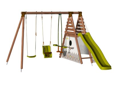 Portique Soulet Camélia + Tipi en bois