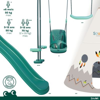 Portique Soulet Camélia + Tipi en bois
