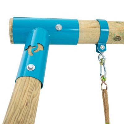 Portique TP Toys Ceyreste 2 balançoires + vis-à-vis + kit d'ancrage L.342 x l.279 x H.243 cm