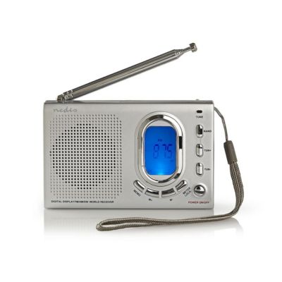 Poste Radio FM  1,5 W  Récepteur International  Alarme  Gris NEDIS