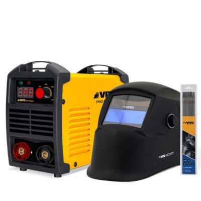 Poste à souder MMA inverter 140 Ampères + Cagoule LCD 9/13 + Lot 12 électrodes Acier Diam 2.5mm Soudure Acier, Inox Fonte VITO