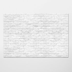 Poster imitation brique intissé GoodHome briques blanchies 248 x 368 cm