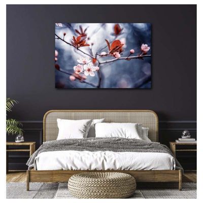 Poster intissé LA POESIE DU SAKURA 140 x 95 cm - Affiche murale de qualité supérieure