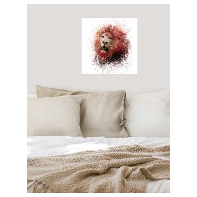Poster intissé ROUGE FAUVE 40 x 40 cm - Décoration intérieure HD