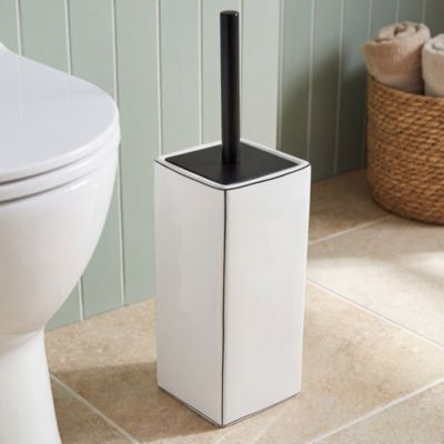 Pot à balai Aetna blanc et noir GoodHome