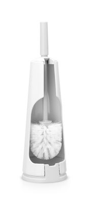 Pot à balai WC en acier inoxydable blanc Brabantia