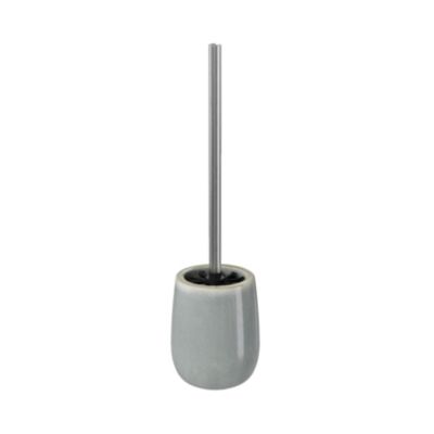 Pot à balai WC en céramique, gris et chrome, GoodHome Boann