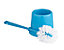 Pot à balai WC en plastique bleu Palmi