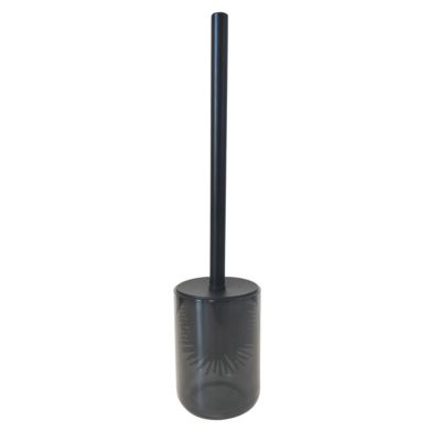 Pot à balai WC en verre gris fumé Levanna GoodHome