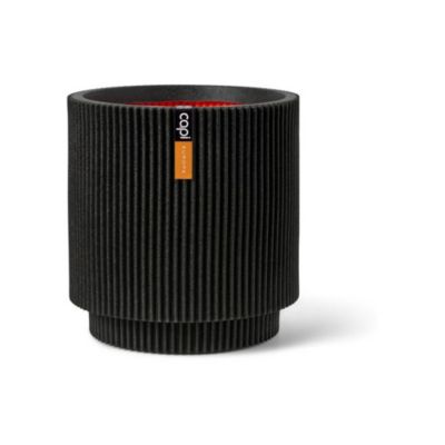 Pot CAPI EUROPE Groove NL cylindre noir 36 x 38 cm interieur exterieur ...