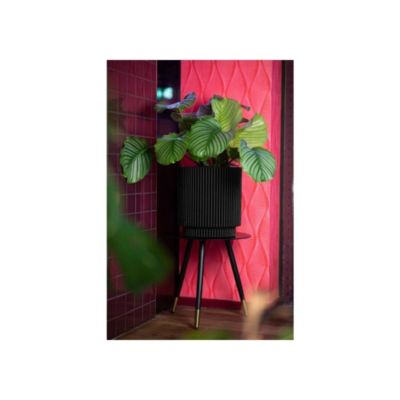 Pot CAPI EUROPE Groove NL cylindre noir 36 x 38 cm interieur exterieur ...