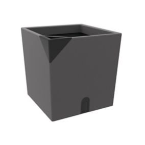 Pot carré Aqualight Square gris 40 cm