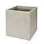 Pot carré ciment Blooma Hoa gris clair 50 x 50 x h.50 cm