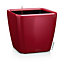 Pot carré Lechuza Premium LS rouge scarlet brillant 35 x 35 x h.33 cm