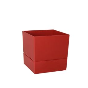 Pot carré Aquaduo rouge rubis 20 cm