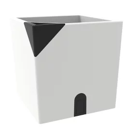 Pot carré Aqualight Square blanc 40 cm