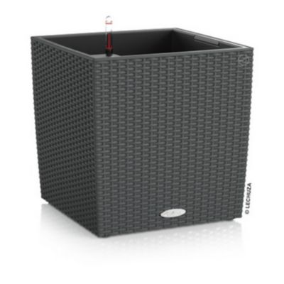 Pot carré Lechuza Cottage granit 30 x 30 x h.30 cm