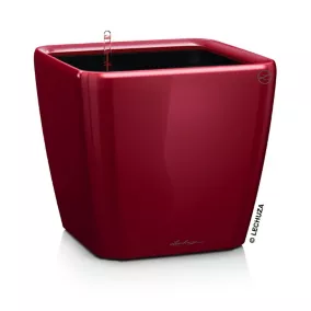 Pot carré Lechuza Premium LS rouge scarlet brillant 43 x 43 x h.40 cm