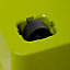 Pot carré plastique à réserve d'eau Blooma Nurgul vert 38 x 38 x h.39 cm