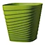 Pot carré plastique Deroma Slinky vert olive 30 x 30 x h.30 cm