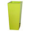 Pot carré plastique Euro3Plast Kiam Gloss vert pastel 32 cm