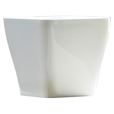 Pot carré polypropylène Euro3Plast Quadria blanc 16 x 16 x h.14,5 cm