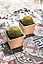 Pot carré terre cuite Deroma Quadro Siena Toscana 25,5 x 25,5 x h.25,5 cm
