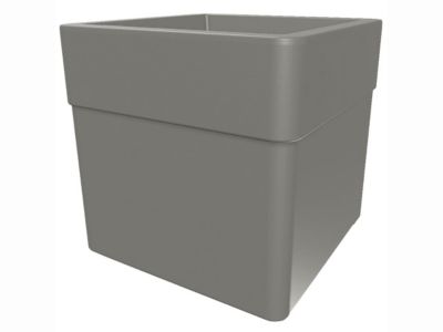 Pot de fleur carré Carel taupe 39 x 39 x 39 cm - Eda