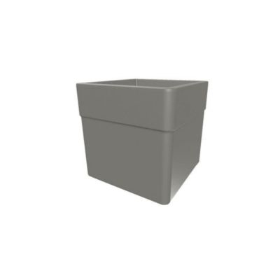 Pot de fleur carré Carel taupe 39 x 39 x 39 cm - Eda