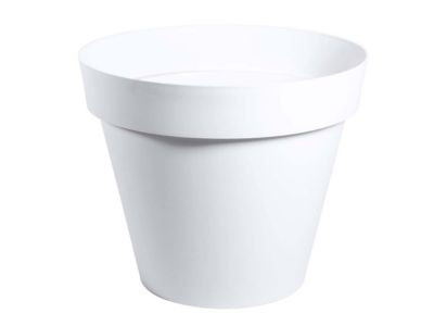 Cache-Pot Opale Blanc Ivoire - 13,7 Cm De Diamètre, Design à Facettes, Fabriqué En France