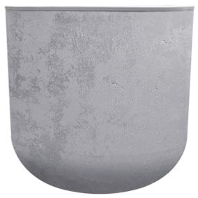 Pot de fleurs à réserve d'eau EDA Plastiques coloris gris béton en polypropylène (PP) Ø.48,5 x H.46,2 cm contenance 67 L