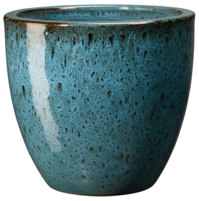 Pot de fleurs Deroma coloris bleu en terre cuite Ø.22,5 x H.19,3 cm contenance 4 L