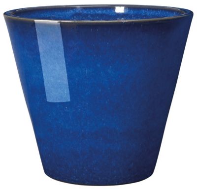 Pot de fleurs Deroma coloris bleu en terre cuite Ø.23 x H.20,5 cm contenance 3 L