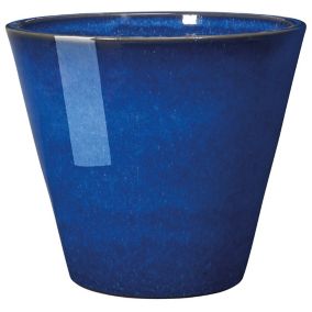Pot de fleurs Deroma coloris bleu en terre cuite Ø.23 x H.20,5 cm contenance 3 L