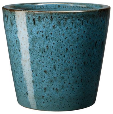 Pot de fleurs Deroma coloris bleu en terre cuite Ø.28 x H.24,8 cm contenance 9,5 L