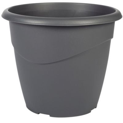 Pot de fleurs Marina gris anthracite ⌀30 cm 10L EDA Plastiques