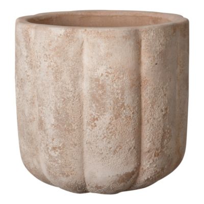 Pot de fleurs Pumpkin terre cuite marron ∅28 cm x H.26 cm Deroma