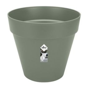 Pot De Fleurs Rond Loft Urban - Plastique - Percé - Réservoir - Avec Roulettes - Diametre 40 - Vert Elho